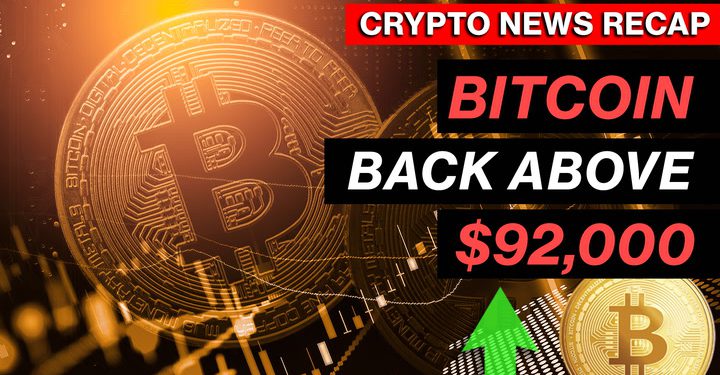 Bitcoin back above $92K, BlackRock bullish on a tokenized future, Kalshi raise $11B – Daily Crypto Recap