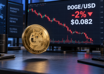 Dogecoin dips below $0.083 as weak ETF demand and bearish positioning limit recovery